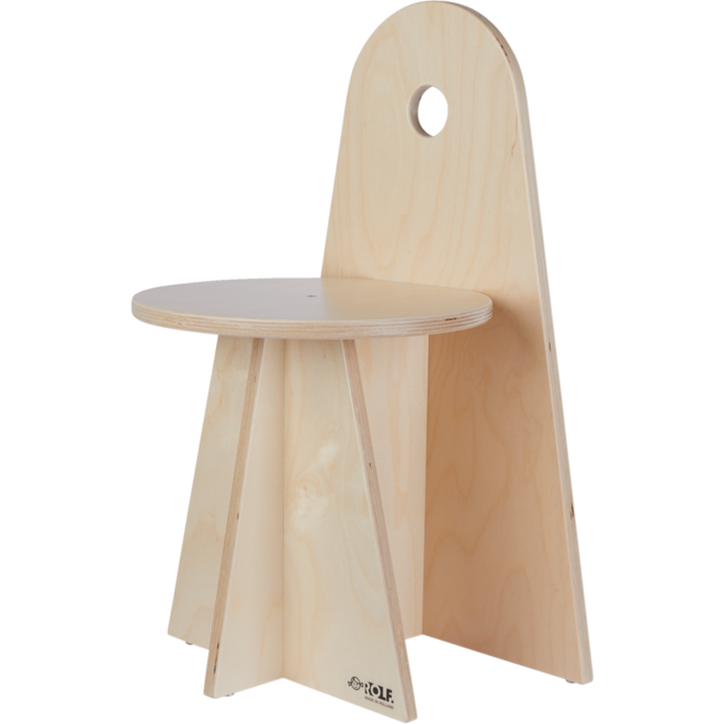 Rolf More - Stoel Rondo kleuteruitvoering naturel hoogte 30 cm gemonteerd