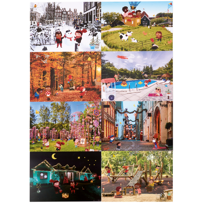 Piramide - Fotoposters, set van 8 stuks