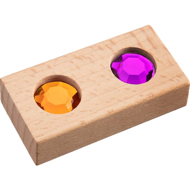 Juweelstenen in een houten kist