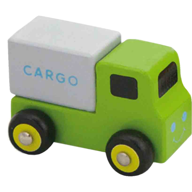 Auto's van hout, set van 6 stuks