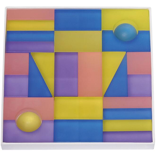 Transparante plankjes, pastel, in doos