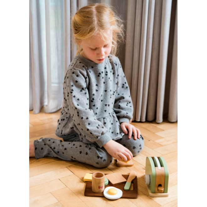 Broodrooster, hout, 9 delig