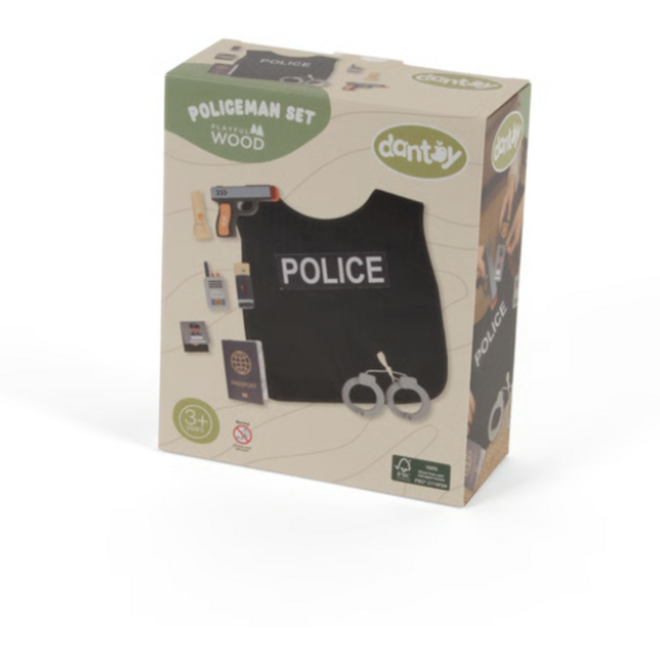 Politieset, hout, 8 delig