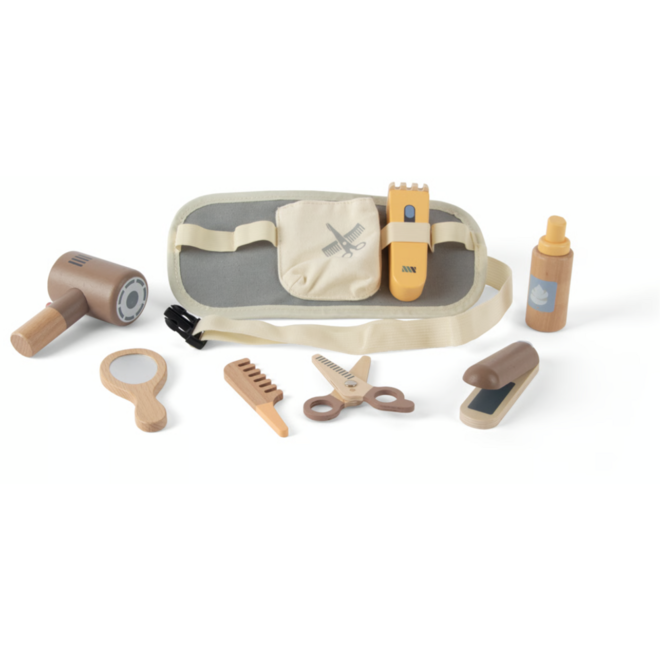 Kappersset, hout, 8-delig