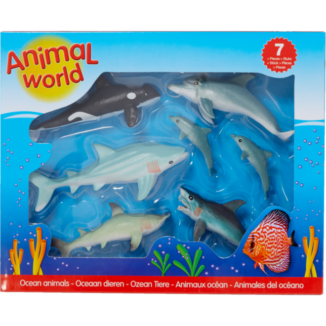 Zeedierenset, 7 stuks