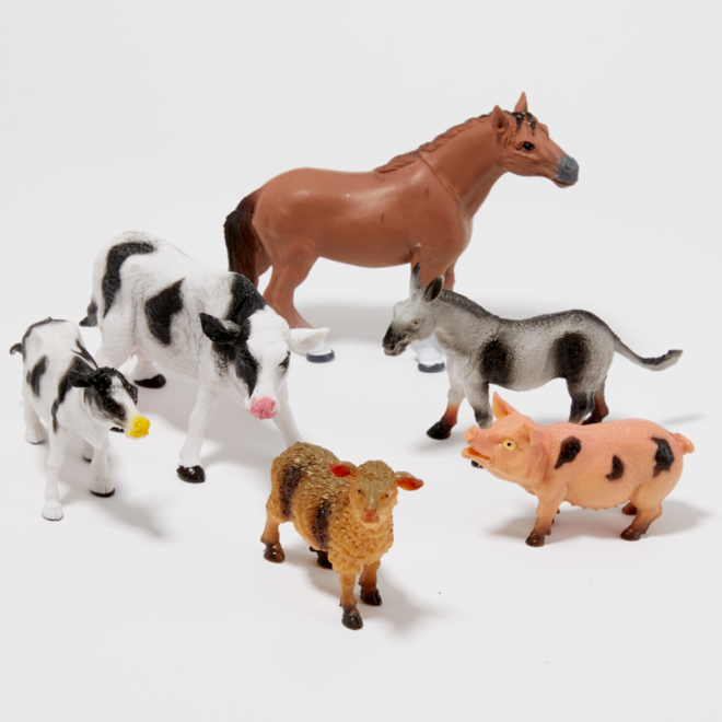 Boerderijdierenset, 6 stuks