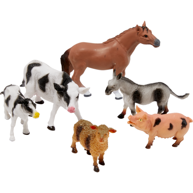 Boerderijdierenset, 6 stuks