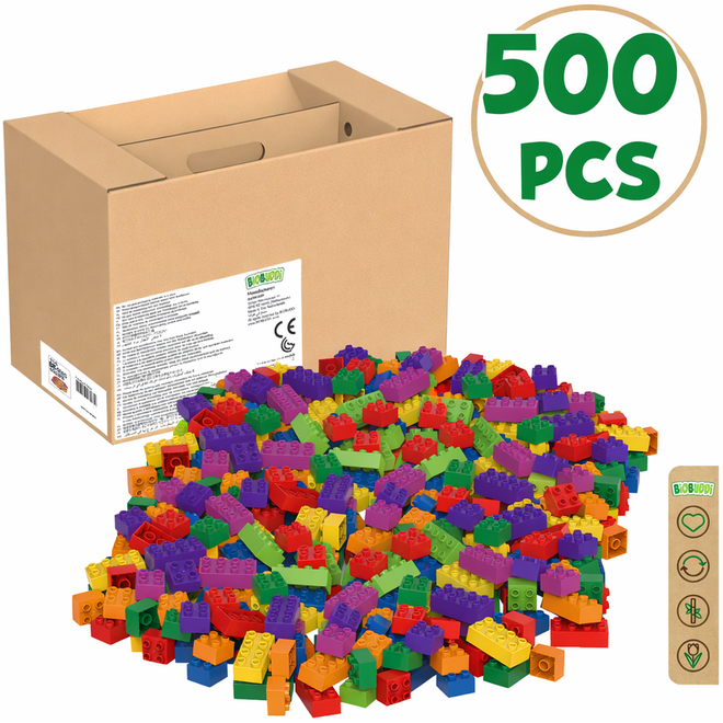 BiOBUDDi Education Big bouwblokken 500 stuks