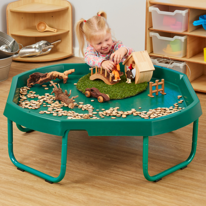 Tuff tray | verstelbaar onderstel groen