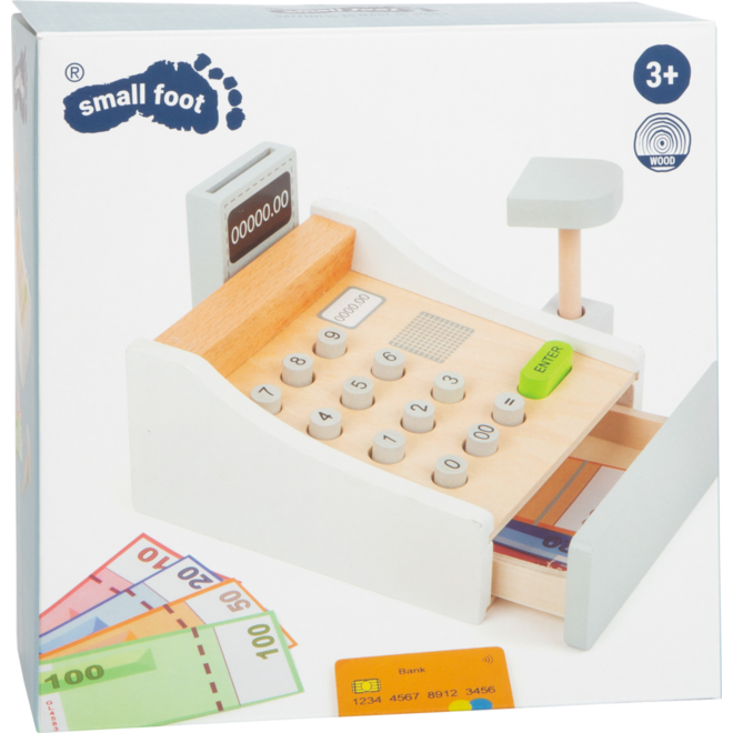 Small Foot - Houten Speelgoedkassa met Accessoires, 15dlg.