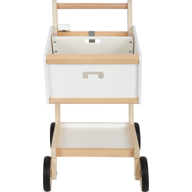 Small Foot - houten supermarkt winkelwagen wit
