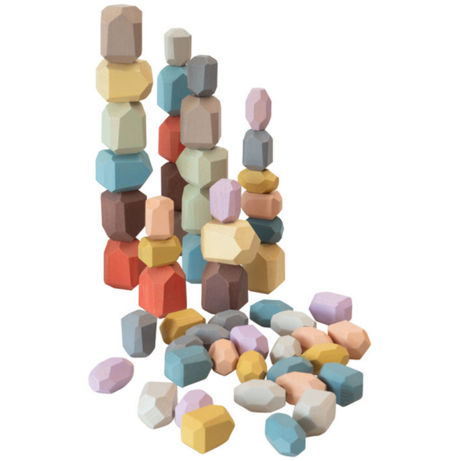Houten edelstenen pastel