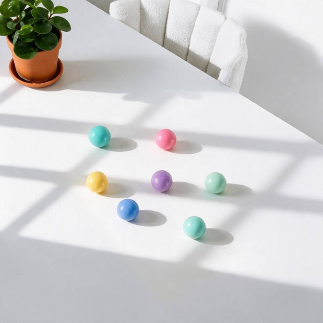 Coblo Pastel Knikkerbaan balletjes - 6 stuks