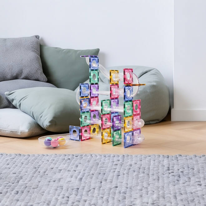 Coblo Pastel Knikkerbaan - 100 stuks