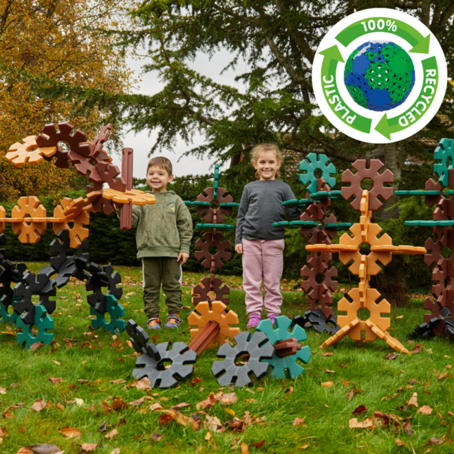 Polydron Reuze Octoplay Natuurkleuren, 84 Stuks