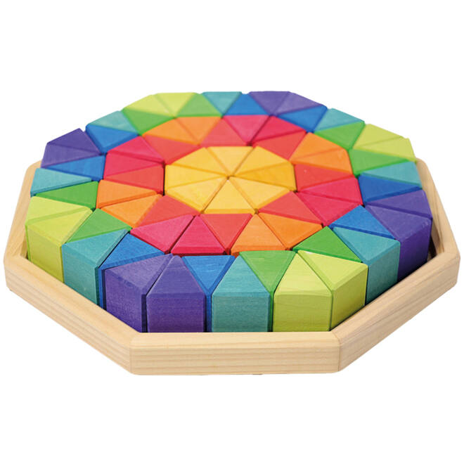Grimm's - reuze achthoek - puzzel - hout - set van 72