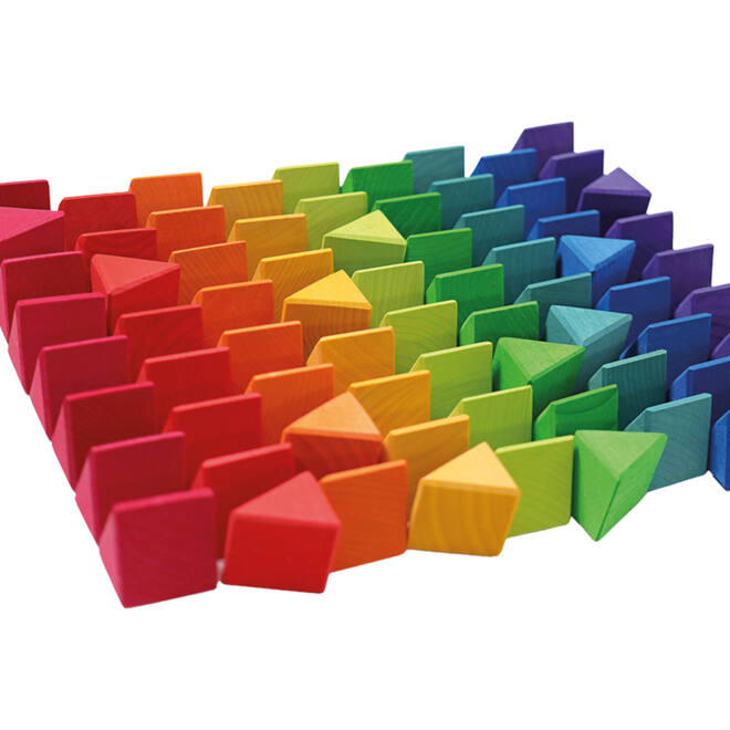 Grimm's - reuze achthoek - puzzel - hout - set van 72