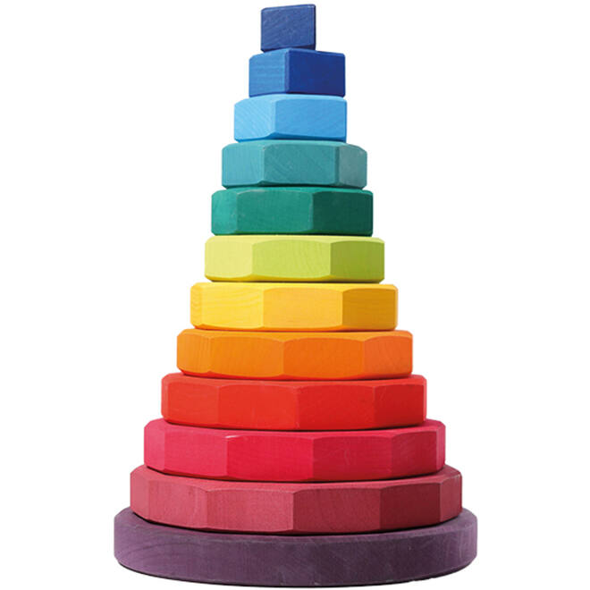Grimm's - reuze geometrische stapeltoren - stapelen - set van 11