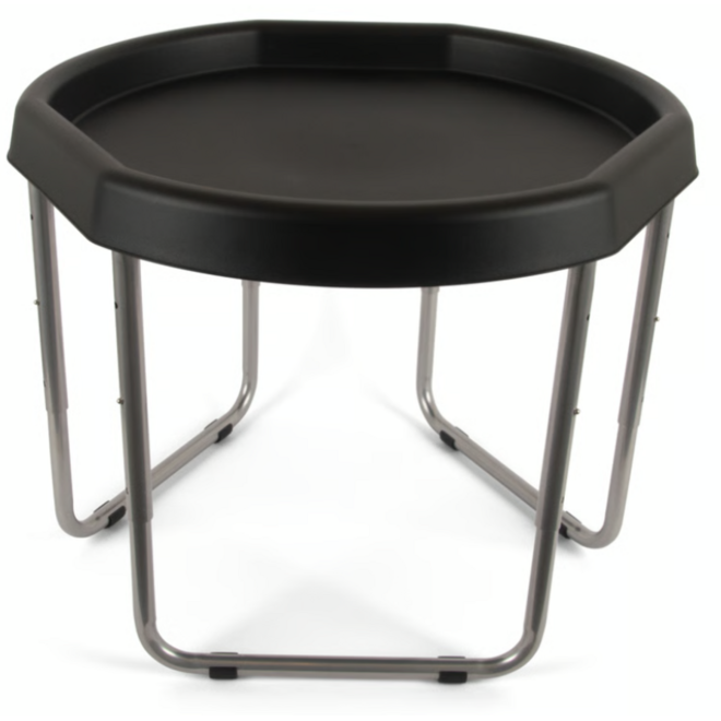 Tuff tafel zeshoek | 73 cm met wit frame