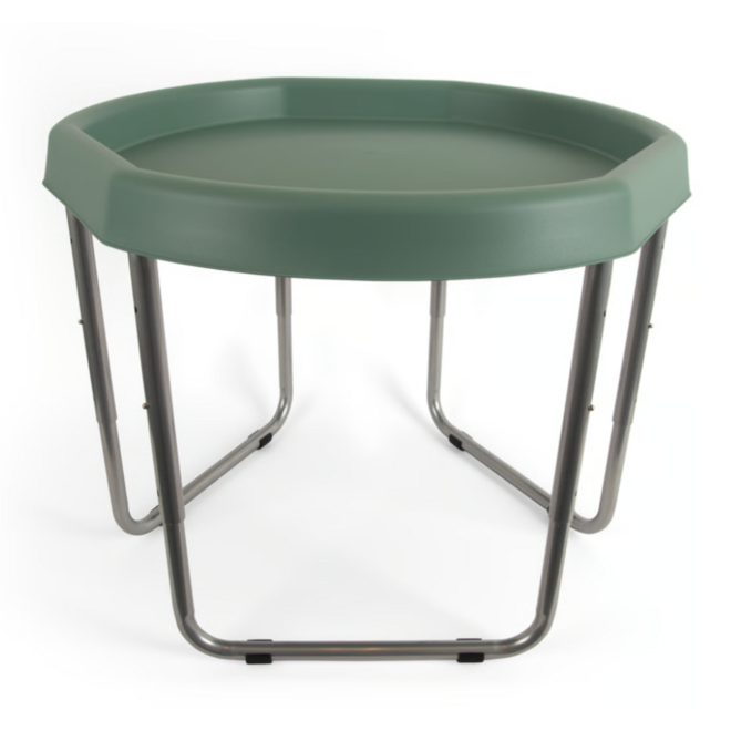 Tuff tafel zeshoek | 73 cm met wit frame