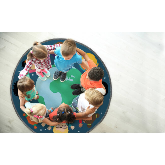 Speelmat rond | kinderen van de wereld, 200 cm diameter