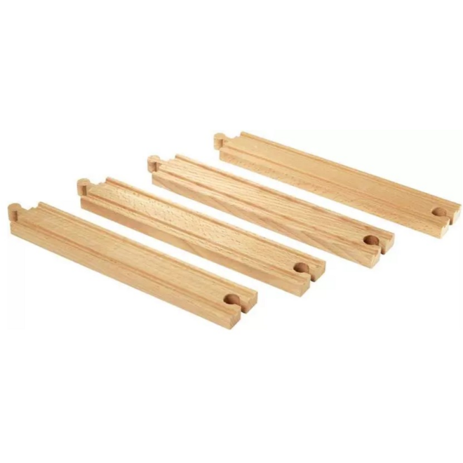 Brio World Lange rails recht (4 stuks)
