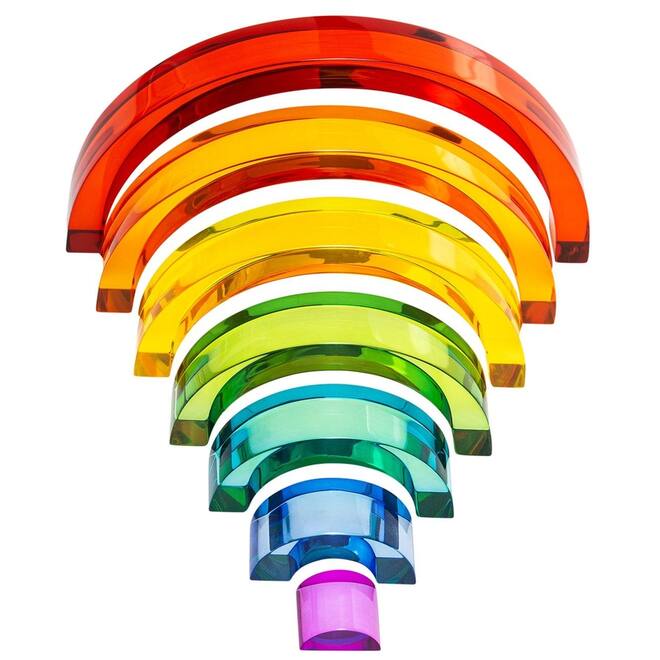 Regenboog van acryl