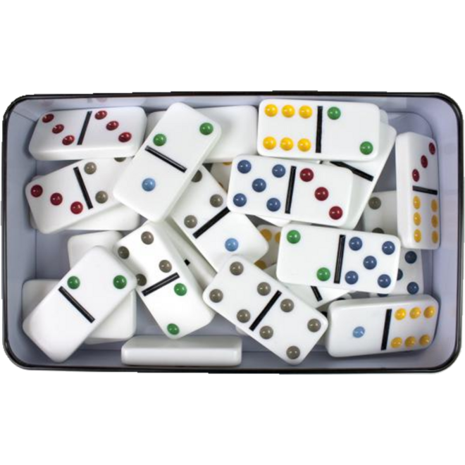 Domino dubbel 6 in blik