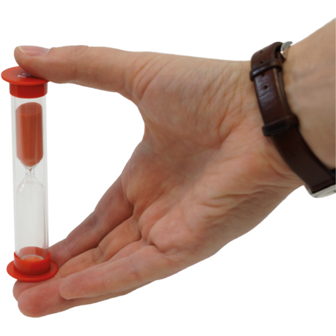 Zandloperset 5 stuks, rood, 10 minuten