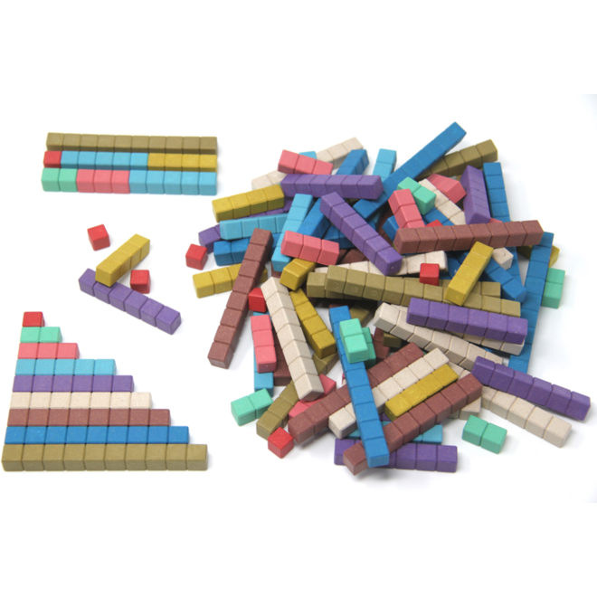 Telstaven in 10 Montessori-kleuren (100 stuks)