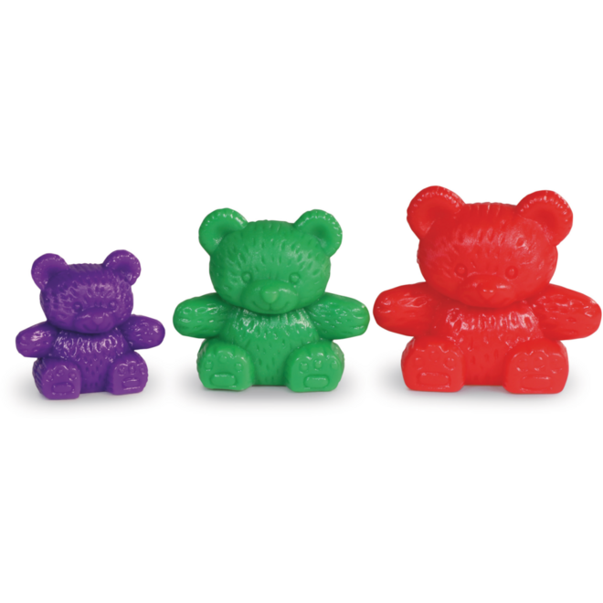 Berenfamilie, regenboogkleuren, set van 96