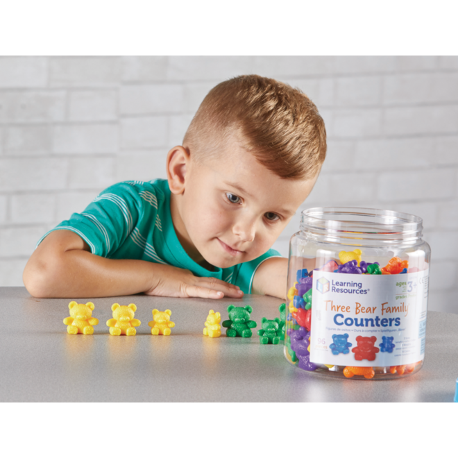 Berenfamilie, regenboogkleuren, set van 96