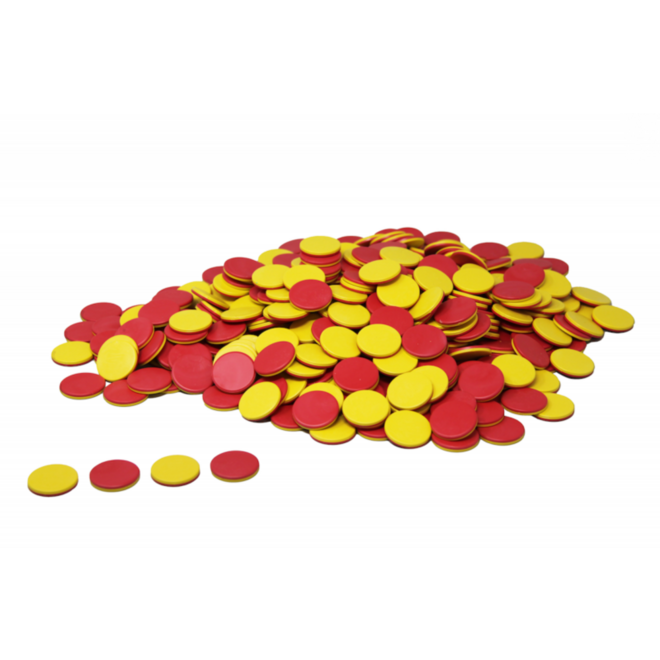 Fiches dubblzijdig rood/geel (400 stuks)