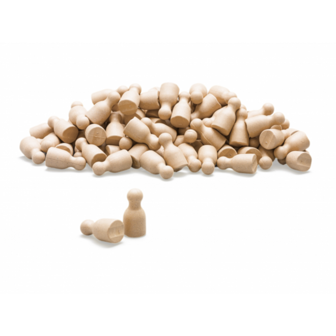 Pionnen naturel, set van 100 stuks