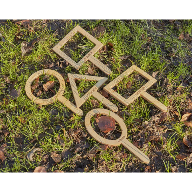 Houten Vormzoekers (5 st)