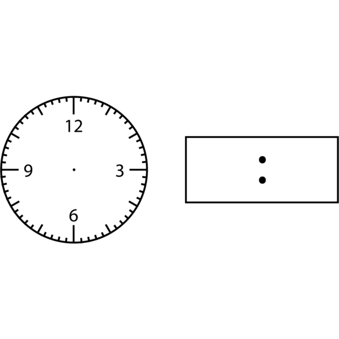 Zeefdrukstempel "Perpetuum", "Kloktijden"