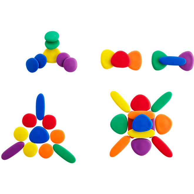 Kiezelstenen Junior in regenboogkleuren, activiteitenset