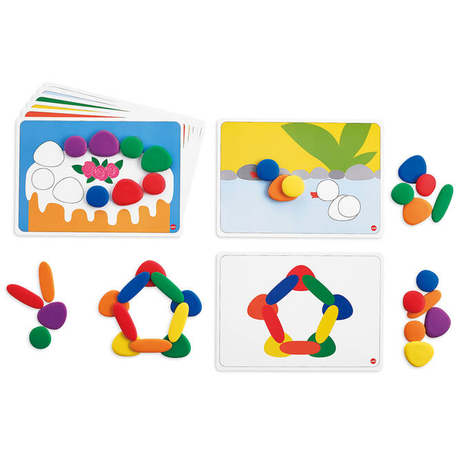 Kiezelstenen Junior in regenboogkleuren, activiteitenset