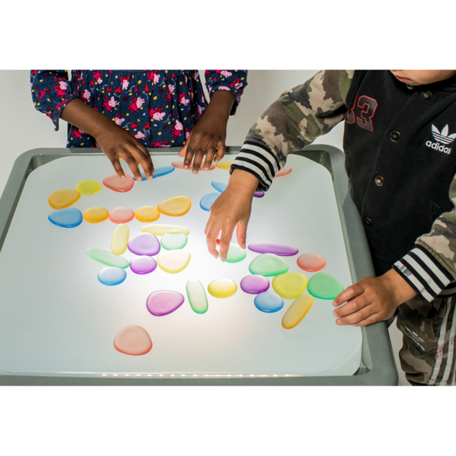 Kiezelstenen Junior in transparante regenboogkleuren
