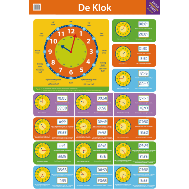 Educatieve Poster: Klok