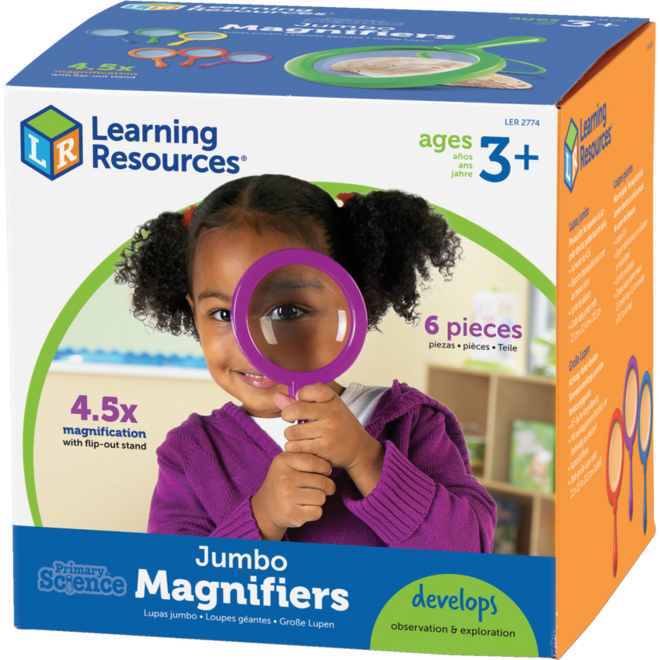 Jumbo vergrootglazen, set van 6