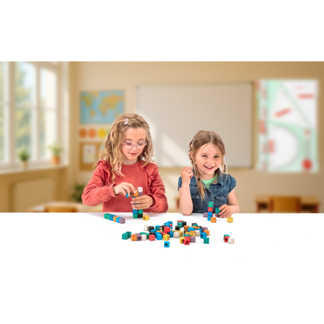 Kubussen interlocking in 10 kleuren (100 stuks)