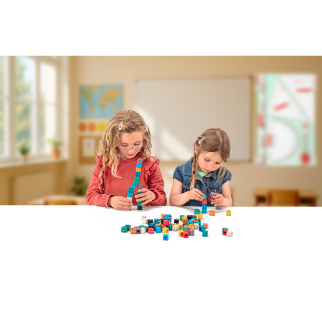 Kubussen interlocking in 10 kleuren (100 stuks)