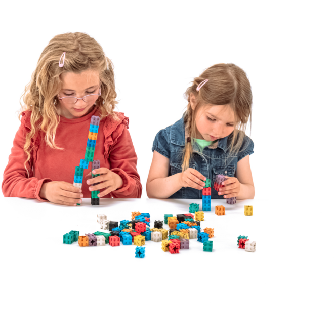Kubussen interlocking in 10 kleuren (100 stuks)