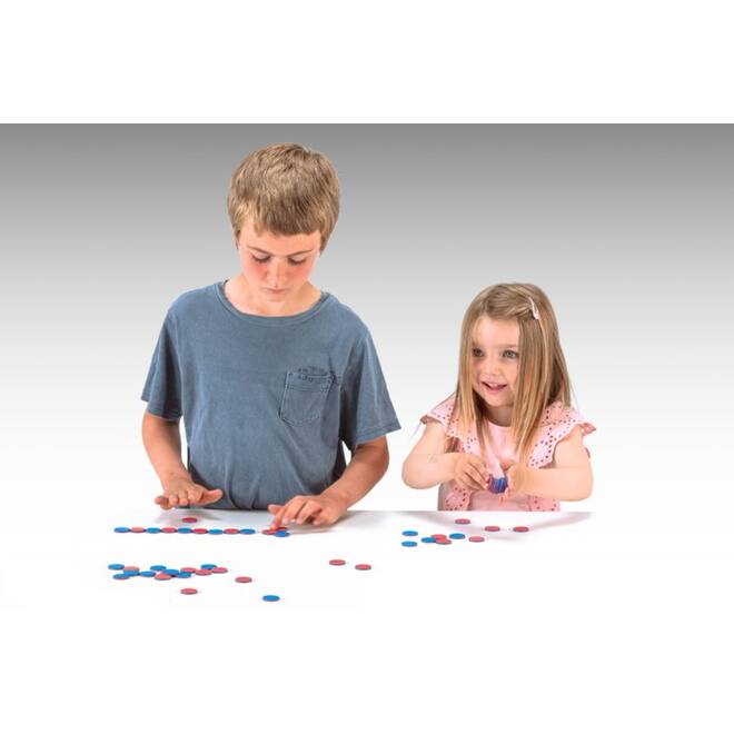 Fiches dubbelzijdig rood/blauw (400 stuks)