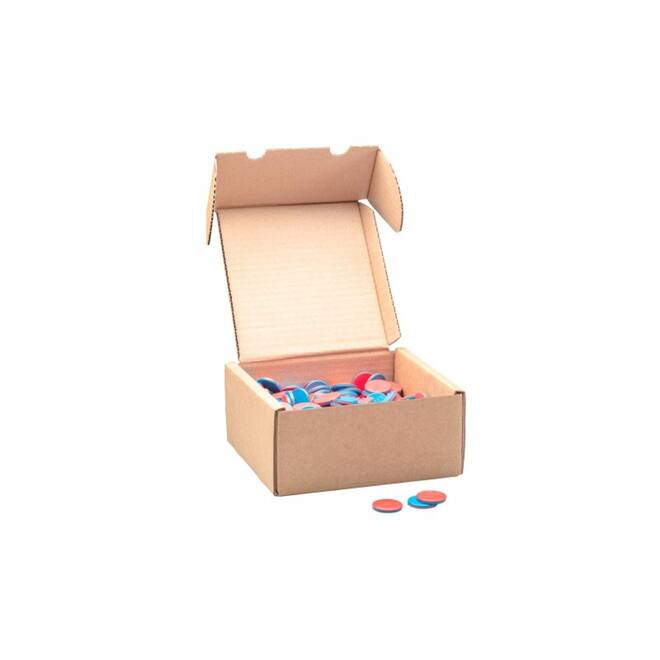 Fiches dubbelzijdig rood/blauw (400 stuks)