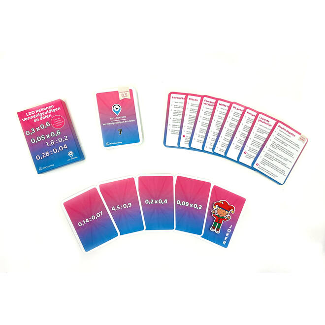 LDO Rekenen - Kaartspel Kommagetallen - set van 3