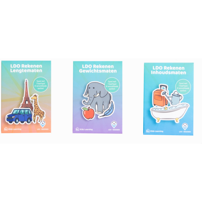 LDO Rekenen - Kaartspel Meten - set van 3