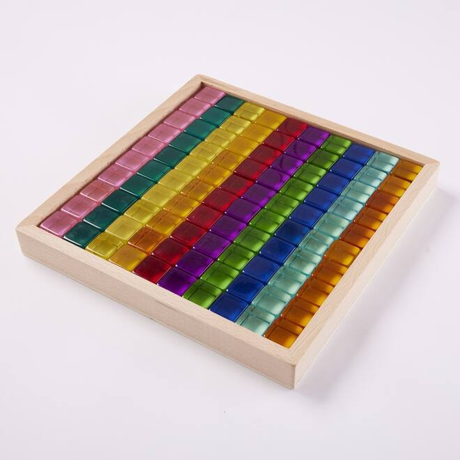 Regenboog Edelstenen & Dienblad 100st