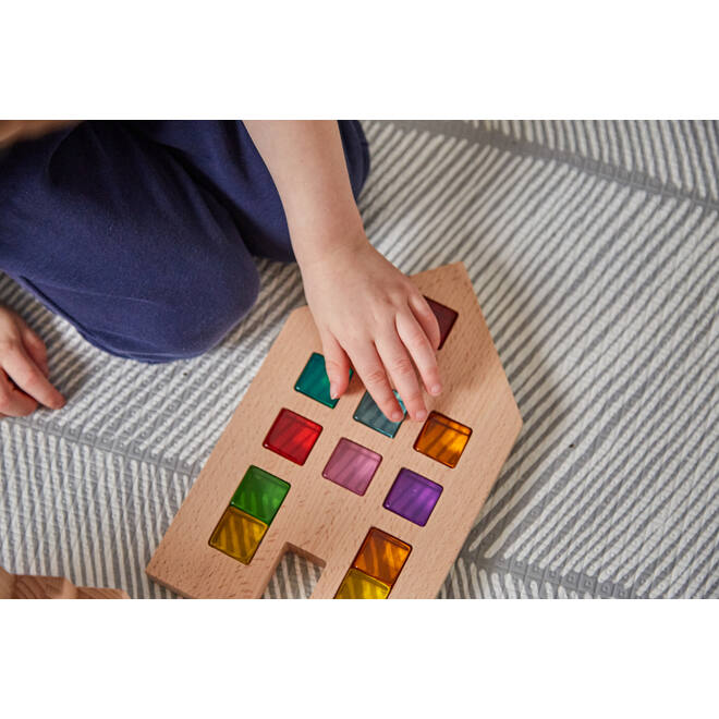 Regenboog Edelstenen Gebouwen - Set van 36